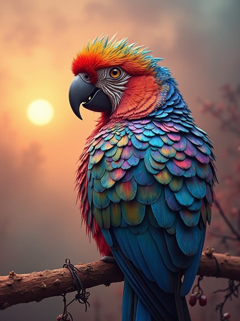 Iridescent Parrot