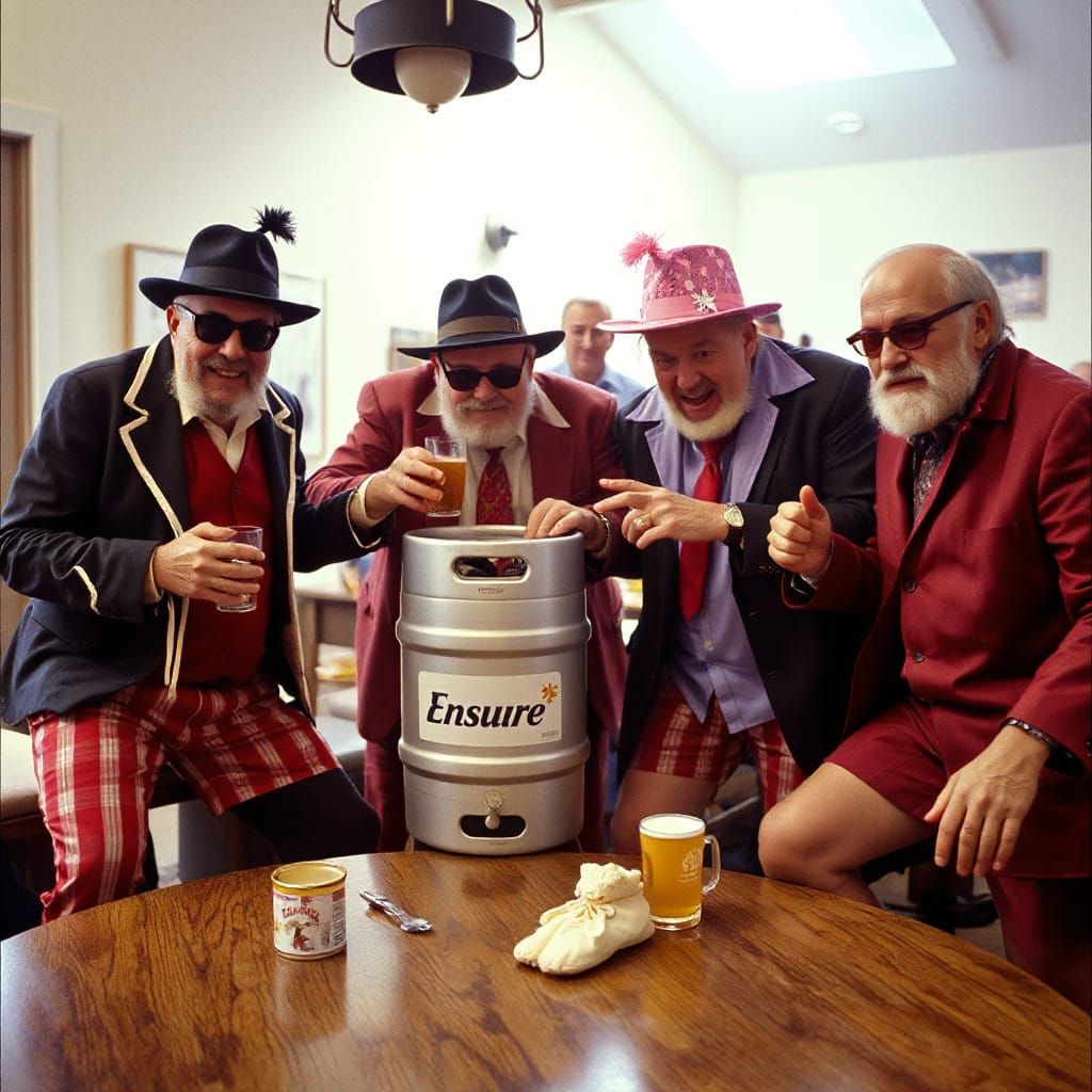 Geriatric Frat Boys Party in Cinematic Style