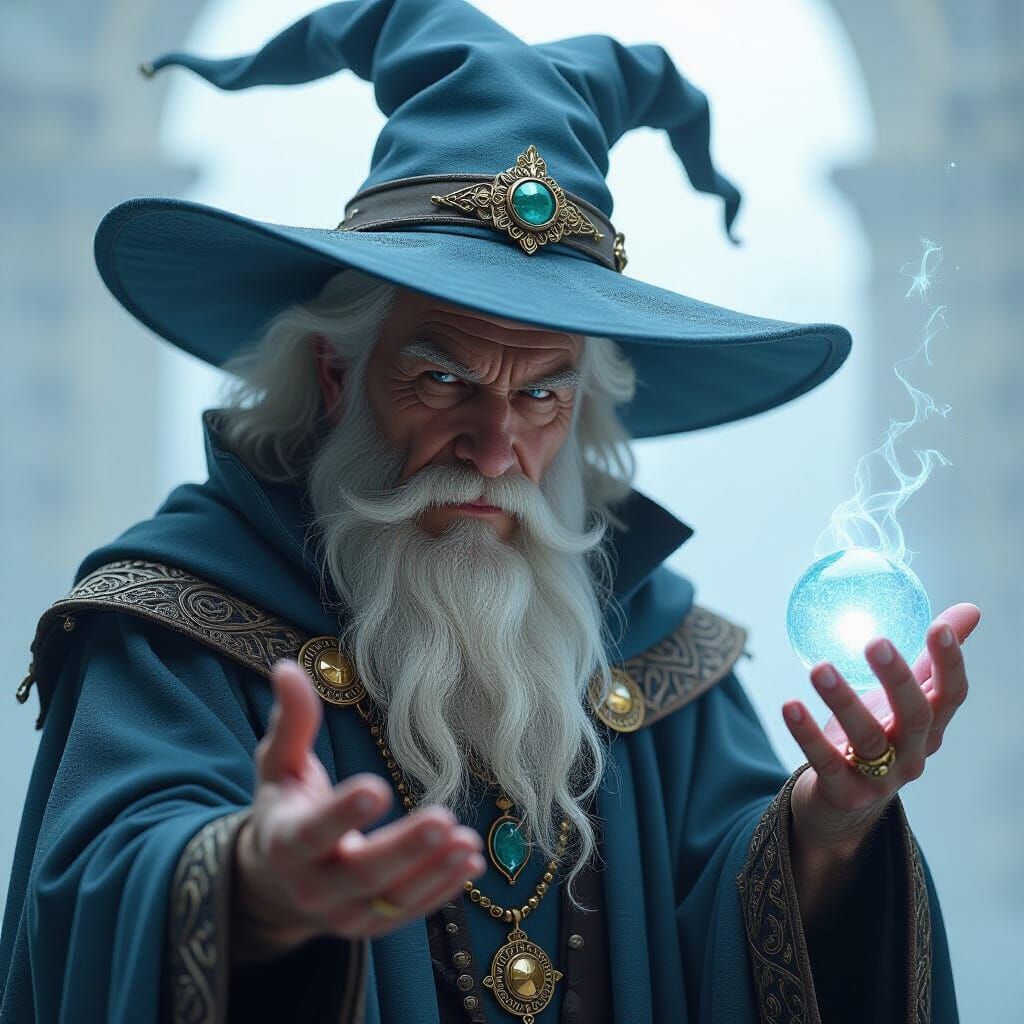 Malevolent Wizard: Hyper-Detailed Art of Eternal Wisdom