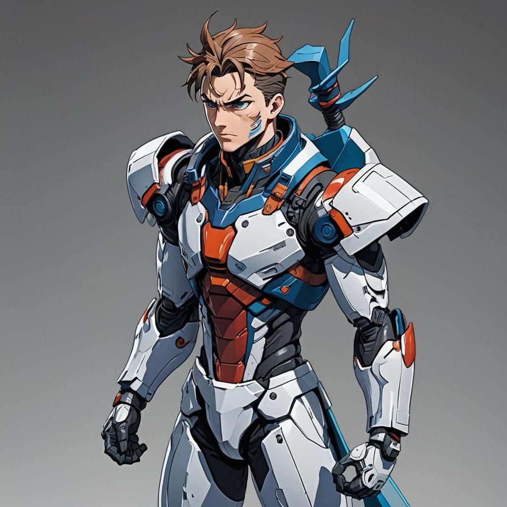 John Paul Gaultier in Vibrant Studio Trigger Manga Style