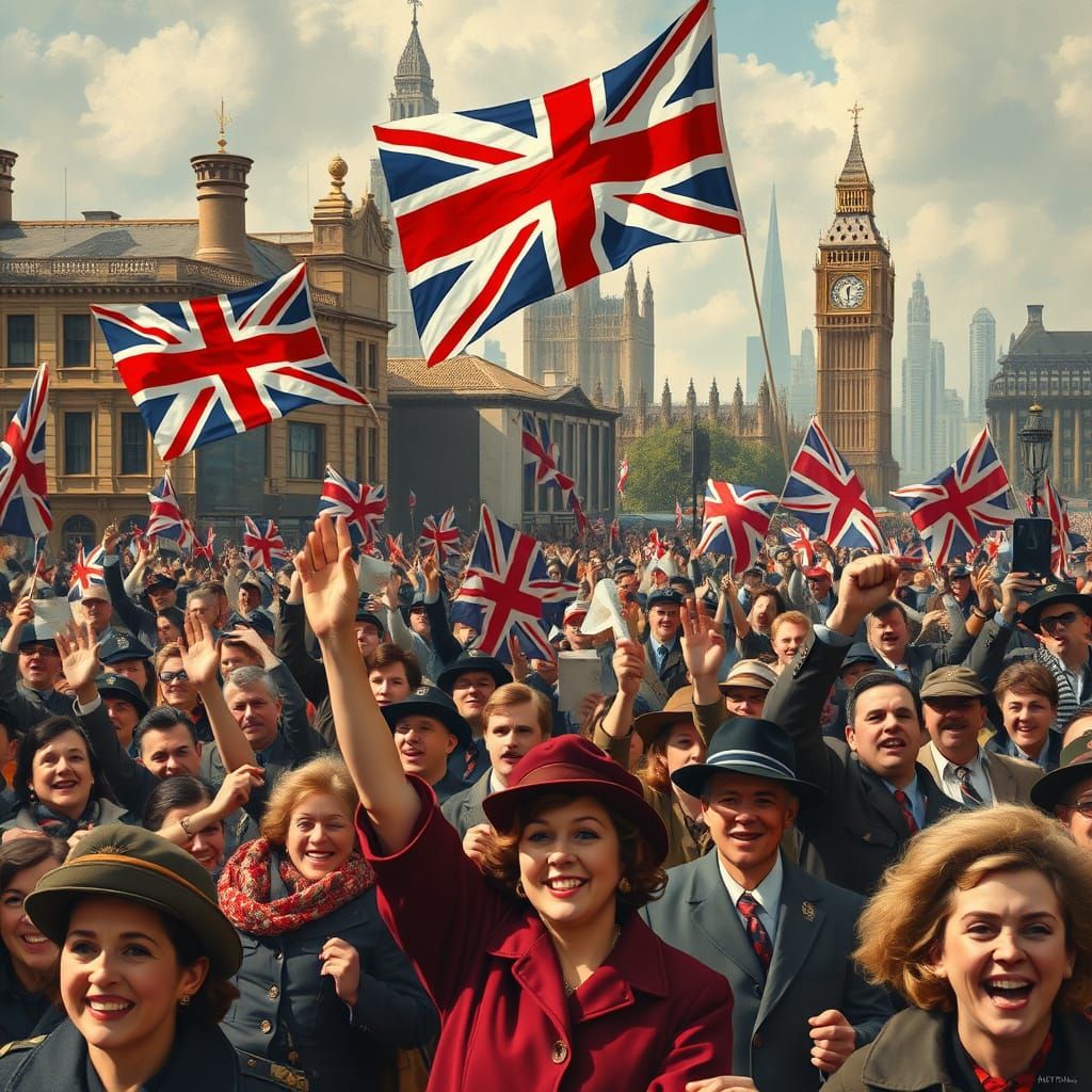 VE Day: London Celebrates in 1940s Style