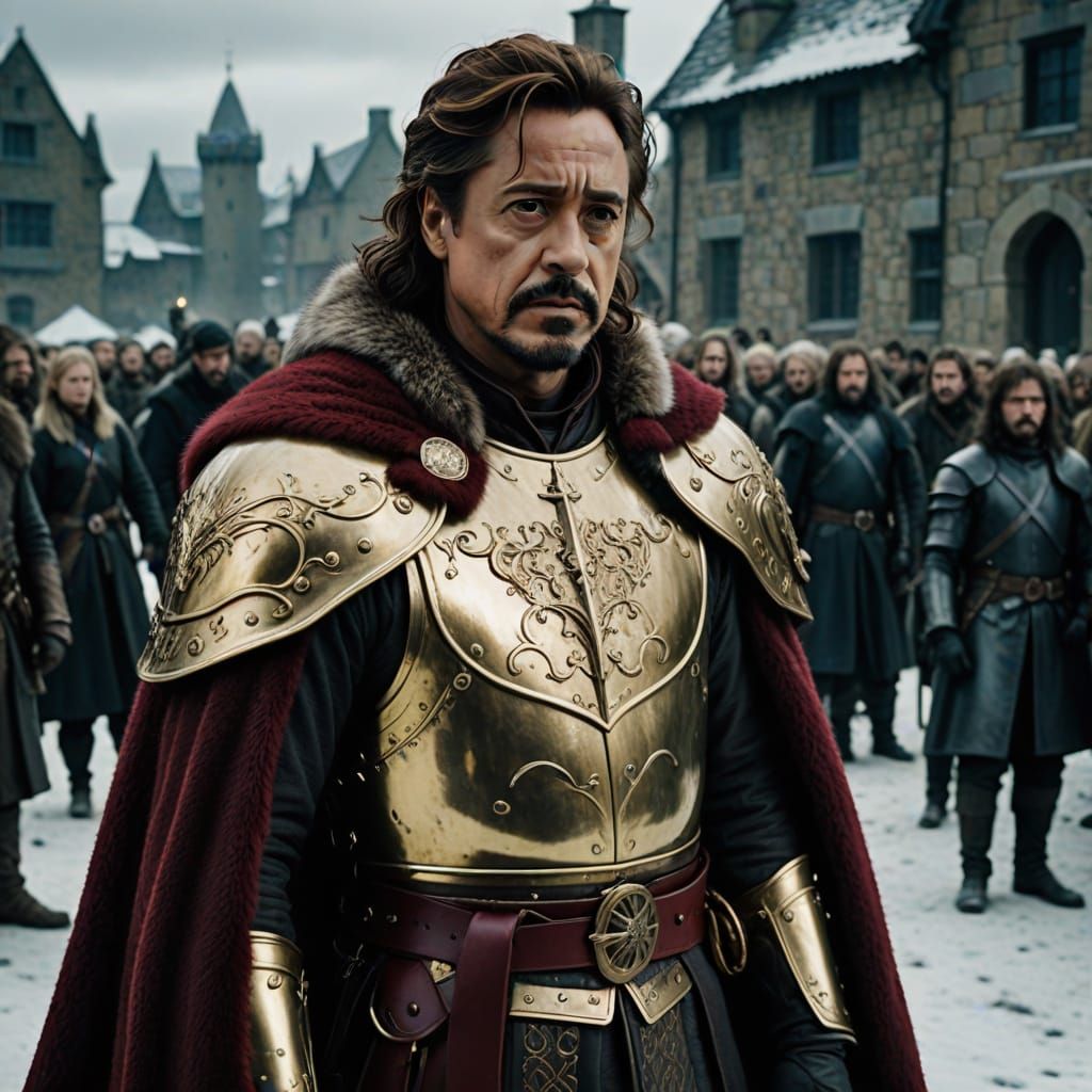 Epic Lord Stark Cinematic Portrait in Dramatic Lighting