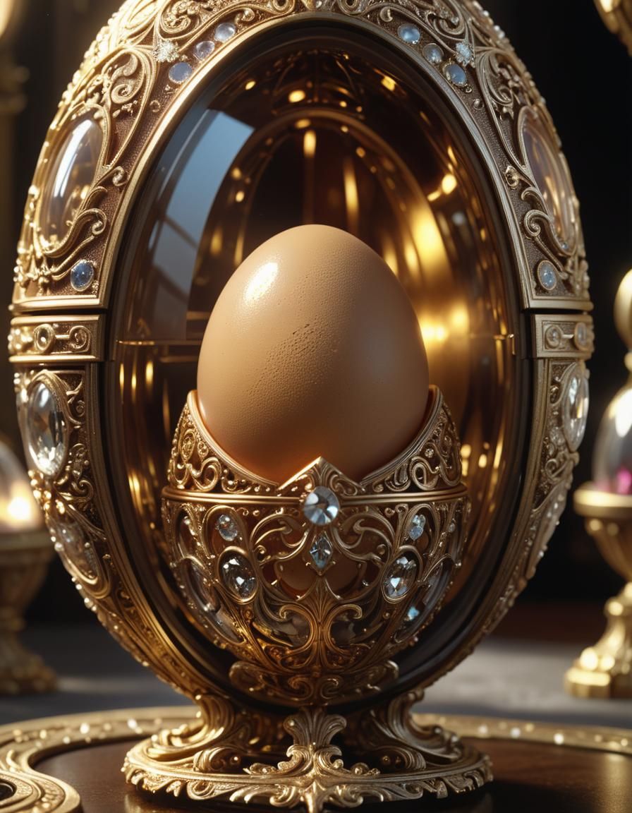 Fabergé Egg Reveals Simple Brown Egg Inside