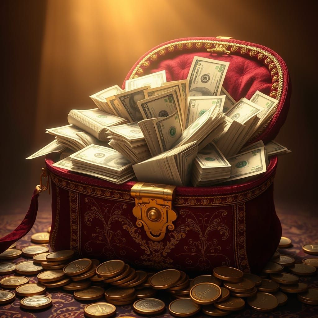 Treasured Vault of Crisp Cash in Opulent Luxury