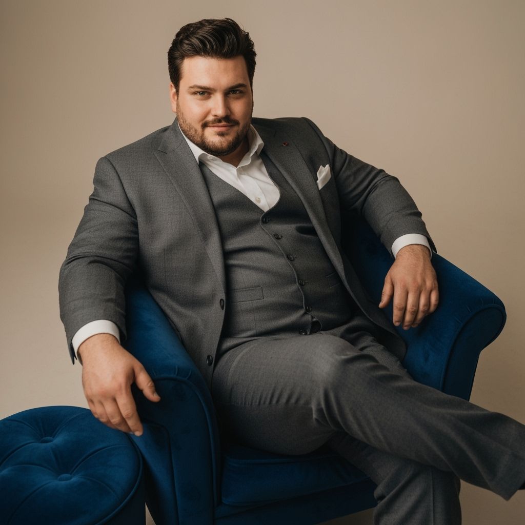 Confident Man in Suit Portrait in Realistic Photography