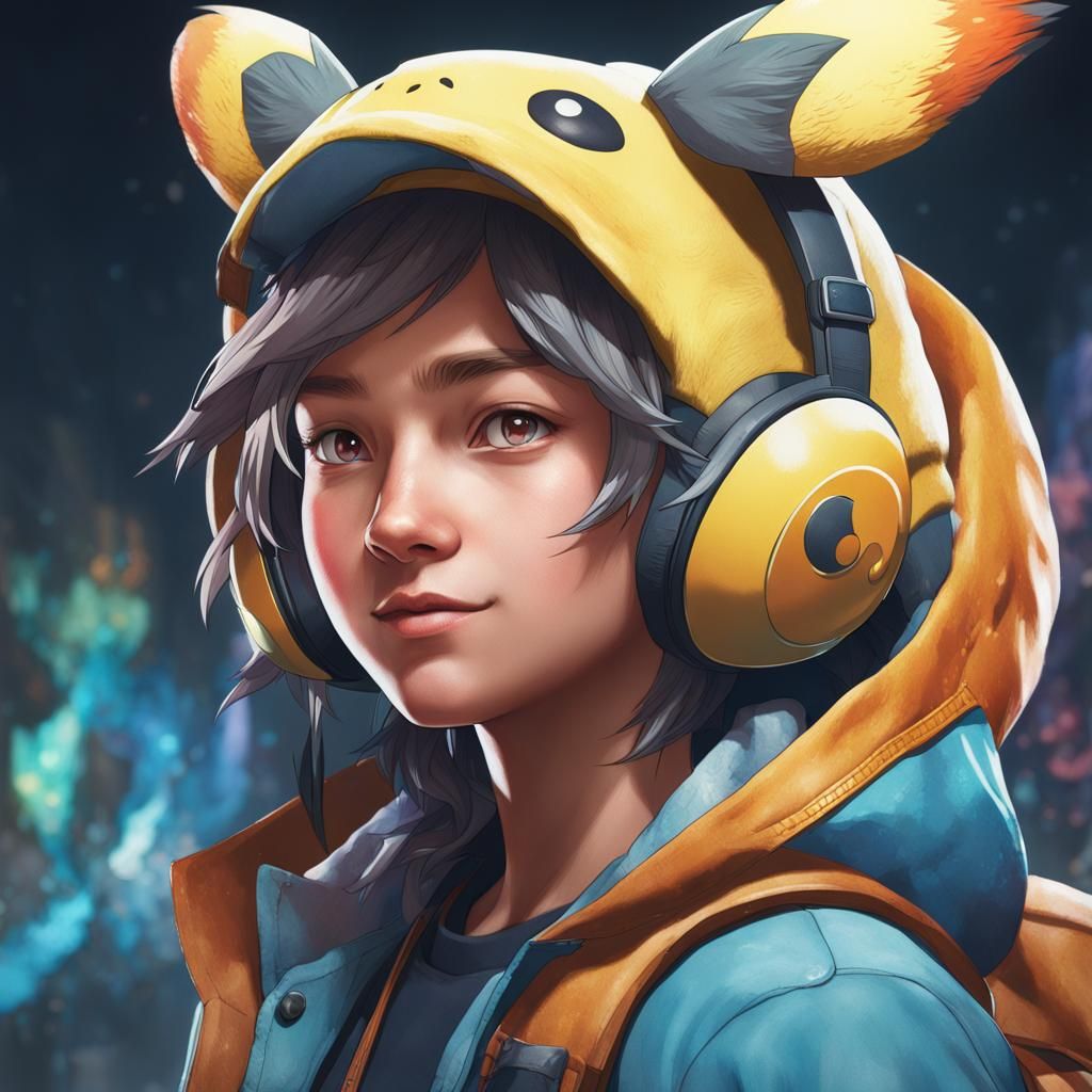 Hyperdetailed Pokemon Portrait in Art Nouveau Style