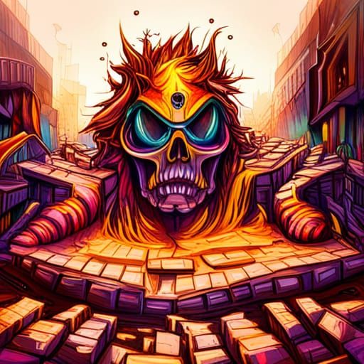 Graffiti Art: Welcome to the Terrordome in Street Art Style