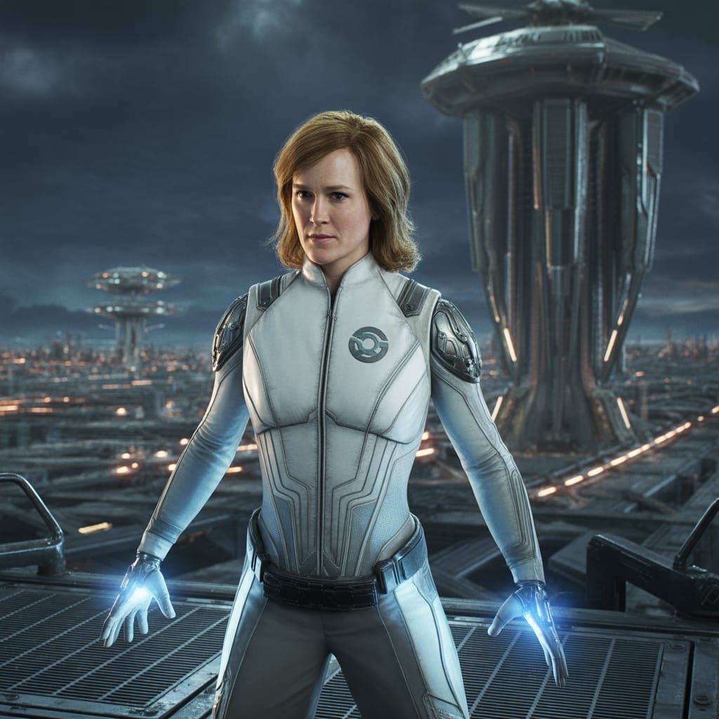 Laura Linney as Carol Ferris in Lanterns Uniform