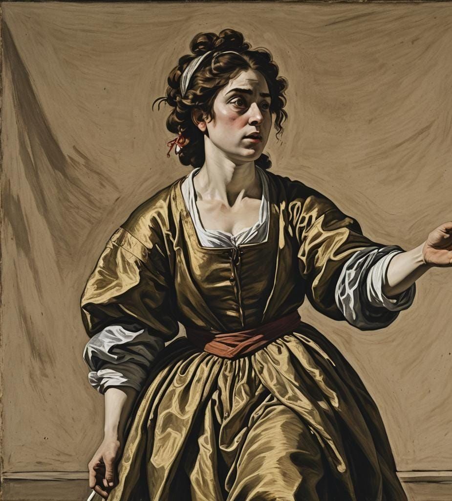 Dramatic Stage Actor in Baroque Style