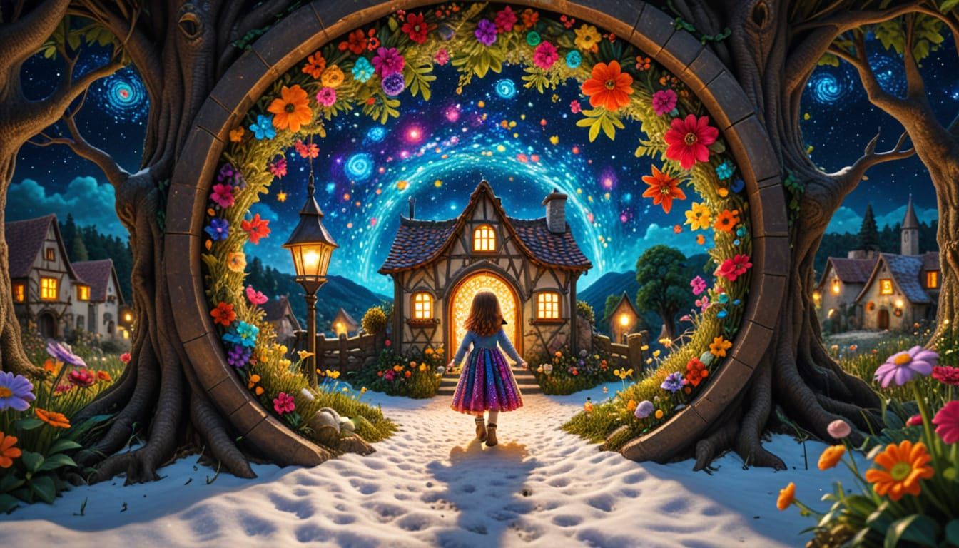 Time Travel Portal: Scientist Enters Medieval Village