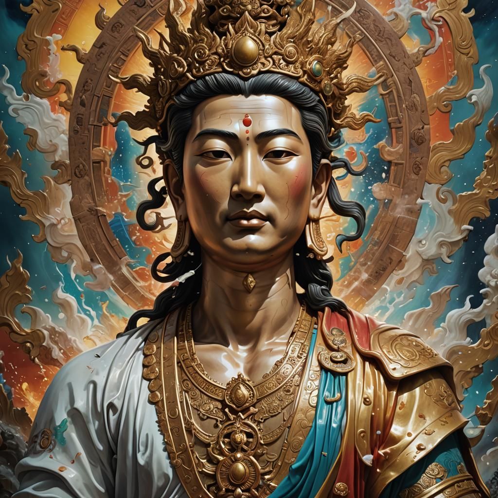 Avalokitesvara Bodhisattva in Deep Meditation