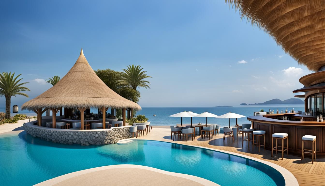 Luxury Seaside Bar with Ocean View