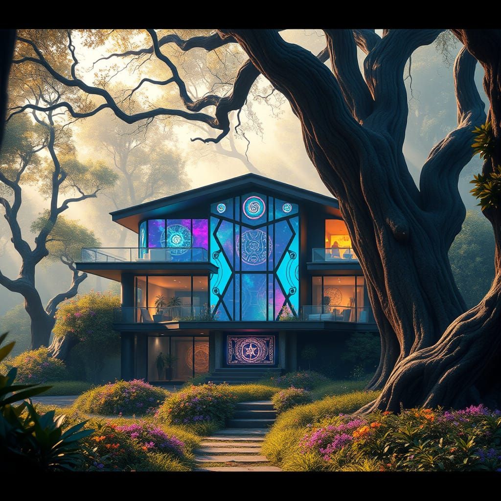 Majestic Modern House in Dreamlike Environment