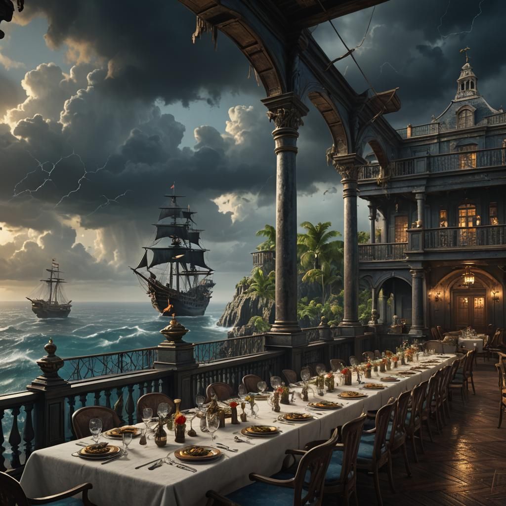 Pirates of the Caribbean Banquet Hall in Unreal Engine 5