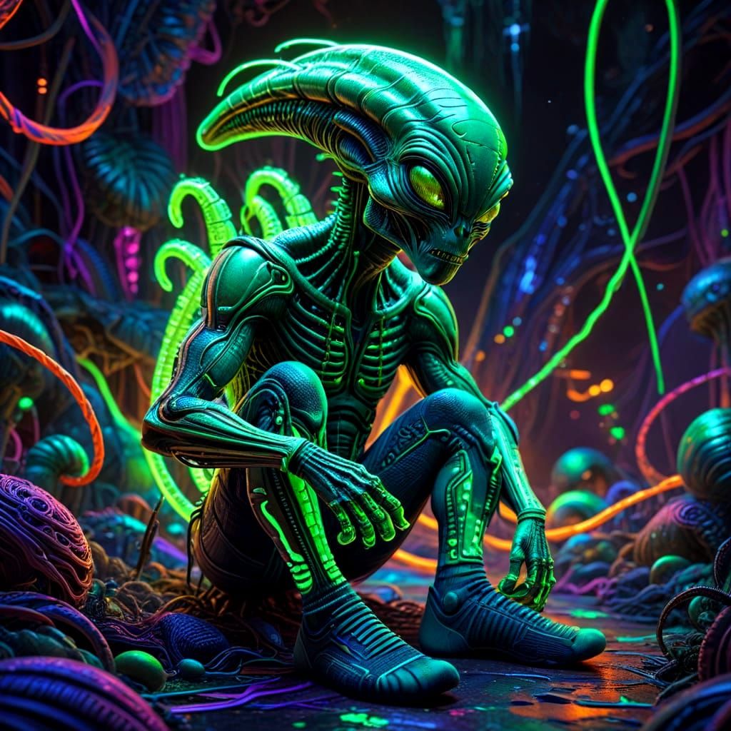 Whimsical Alien Fashion: A Focus on Socks