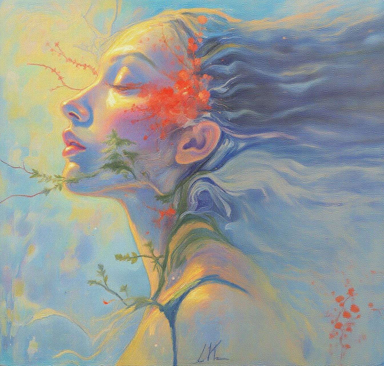 Impressionistic Color Study in Pastel Shades