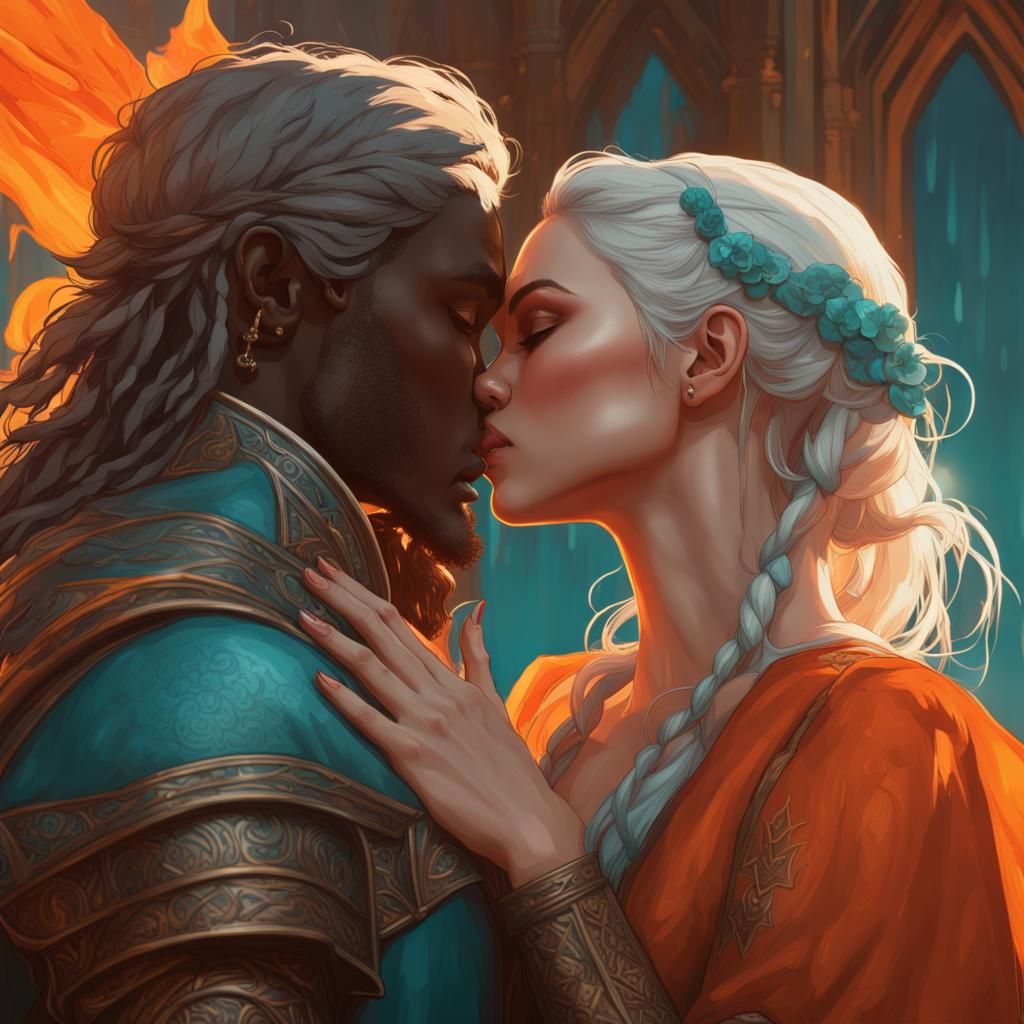 Alicent and Rhaenyra Kiss: Concept Art