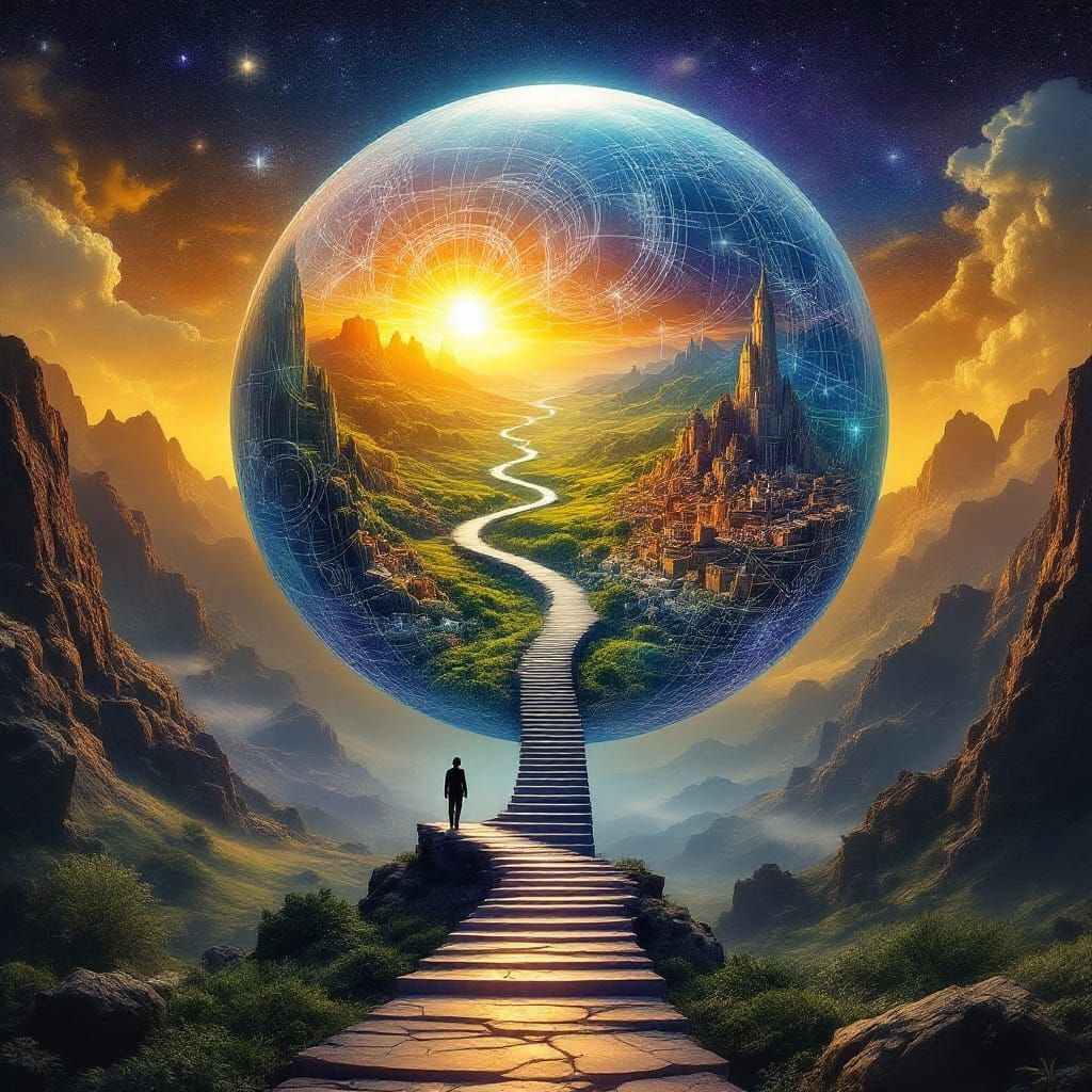 Ethereal Stairway to Cosmic Realm