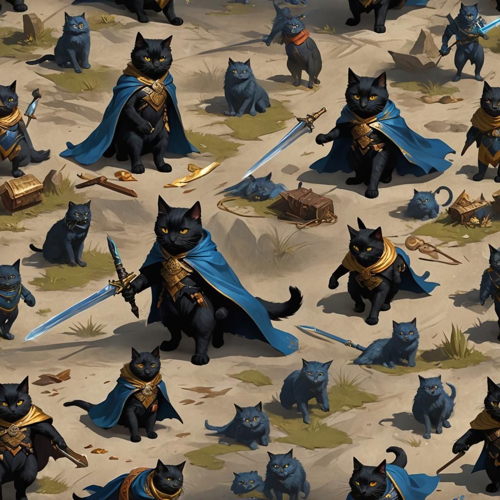 Cat Barbarian Scholar in Epic Fantasy Art