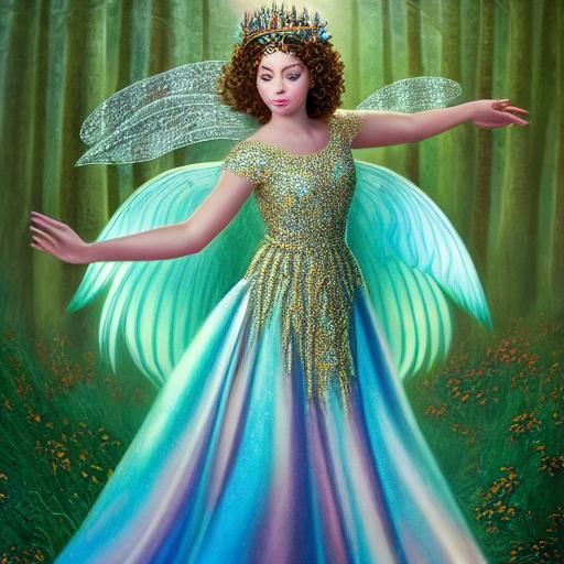 Fractal Fairy in Enchanted Forest