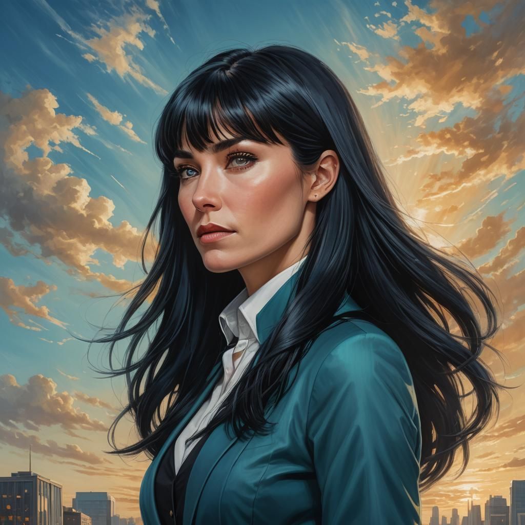Hyperrealistic Portrait of an American Accountant in Fantasy...