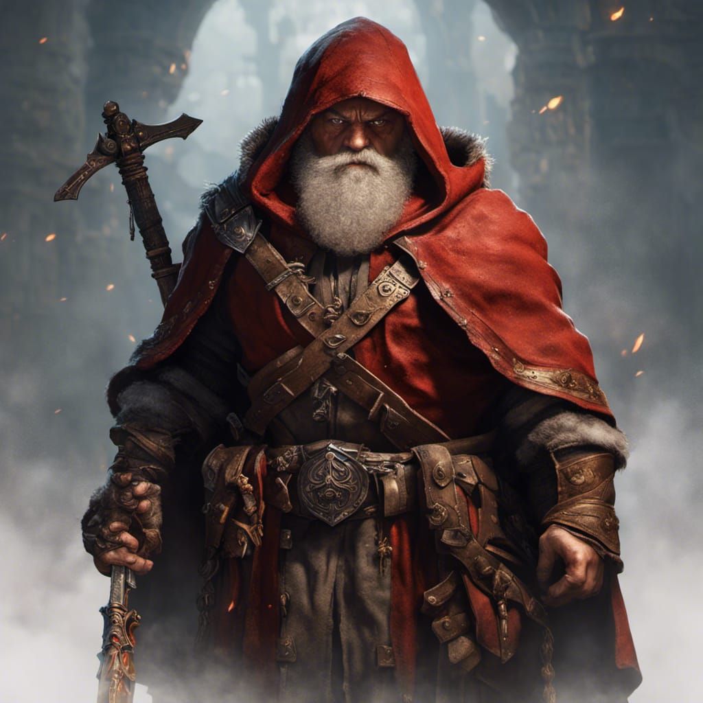 Hyperdetailed Dwarf Assassin in Dynamic Lighting