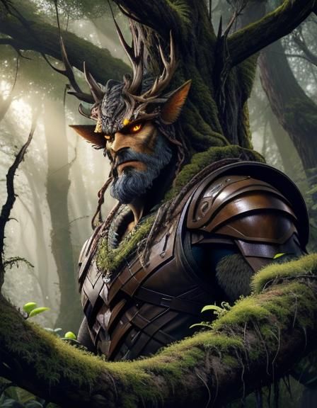 Treant Guardian of Verdantia: A Portrait Art