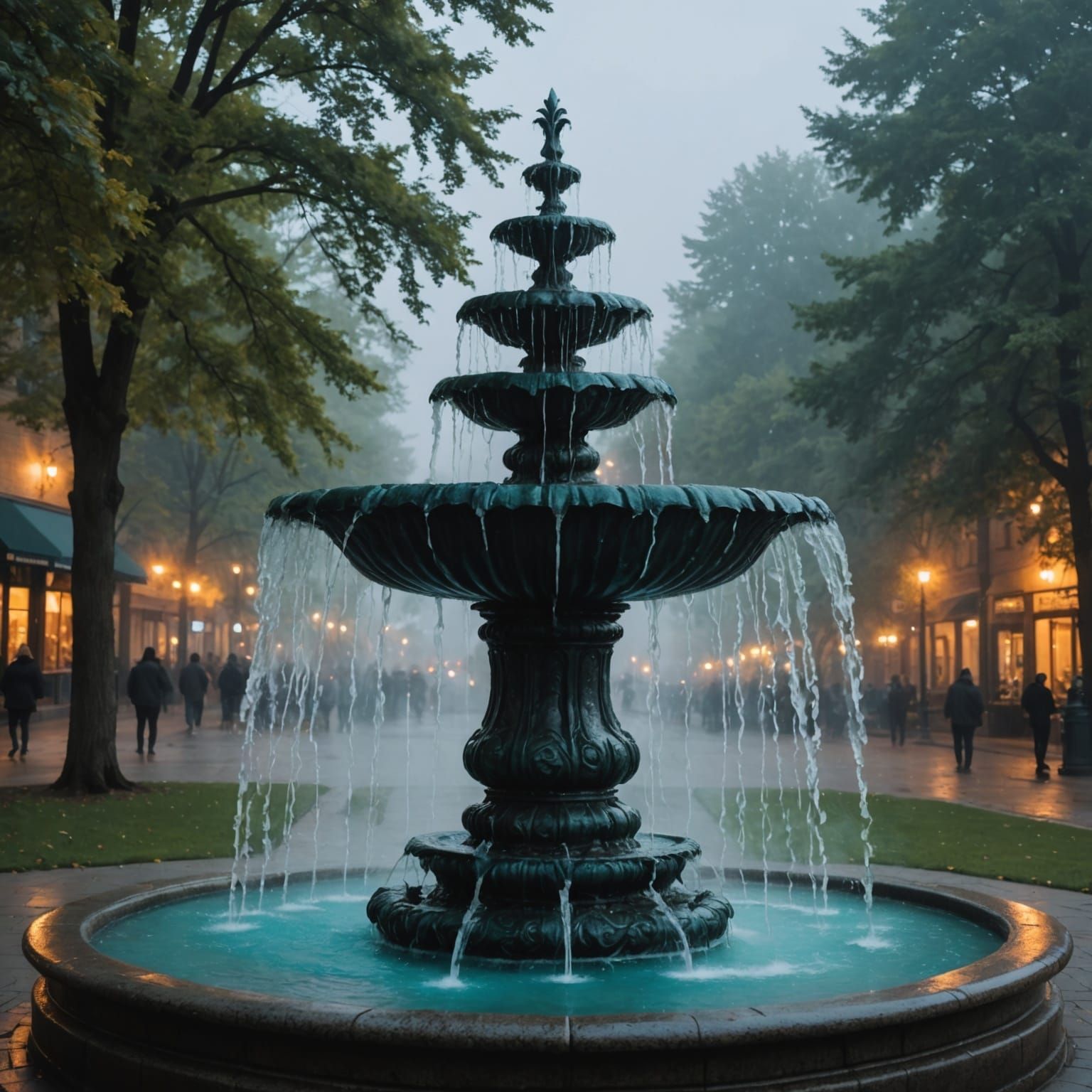 Ethereal Water Fountain in a Reality on the Fray