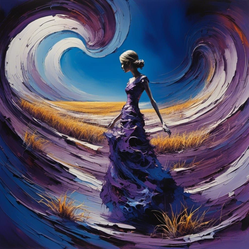 Surreal Doll Stares into Infinite Vortex