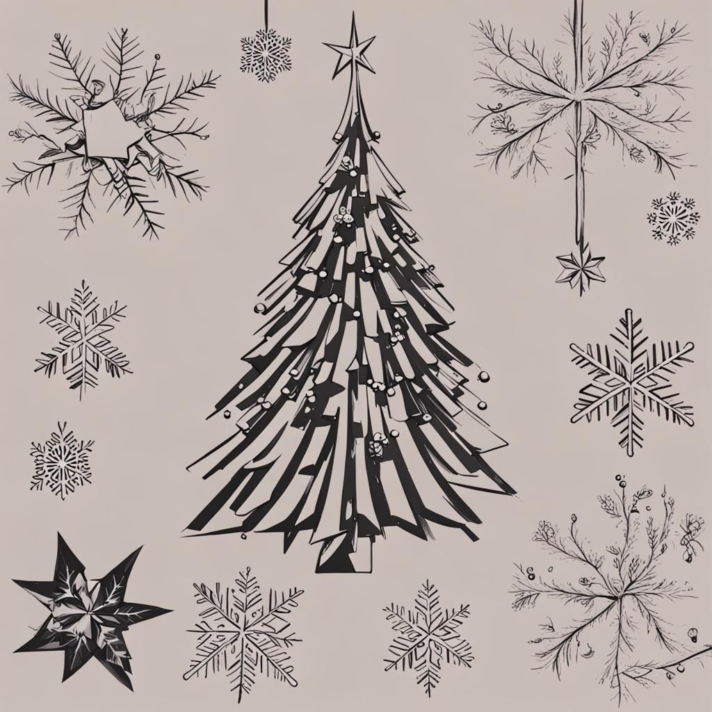 Festive Merry Christmas Holiday Greeting