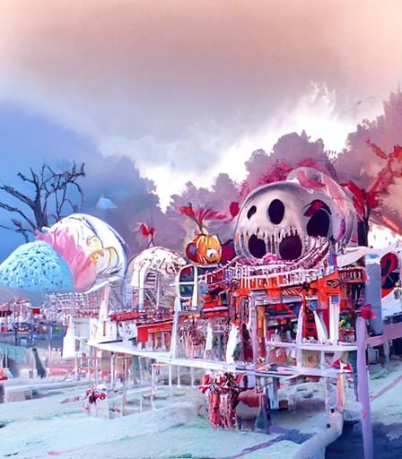 Melting Theme Park: Creepy Post-Apocalyptic Digital Art