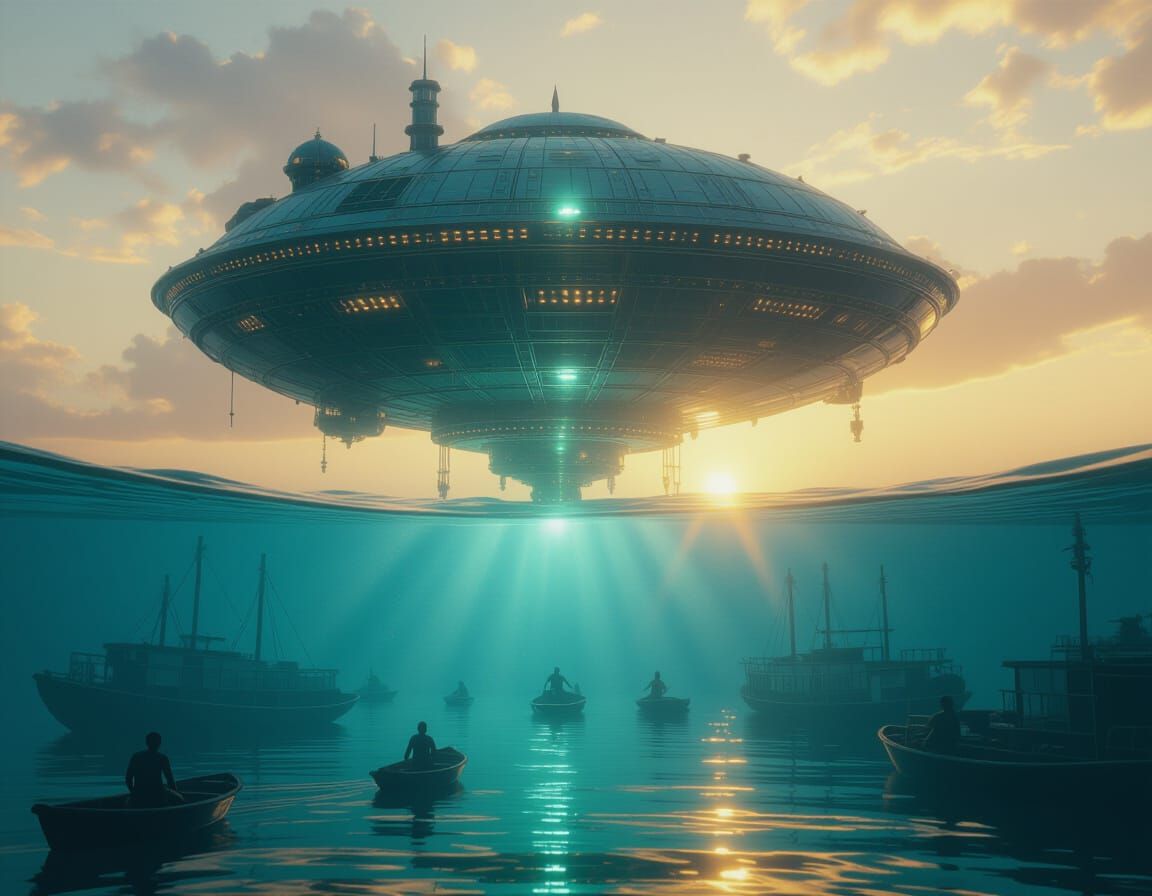 The Reverendmothership Descends Towards Underwater Rebels