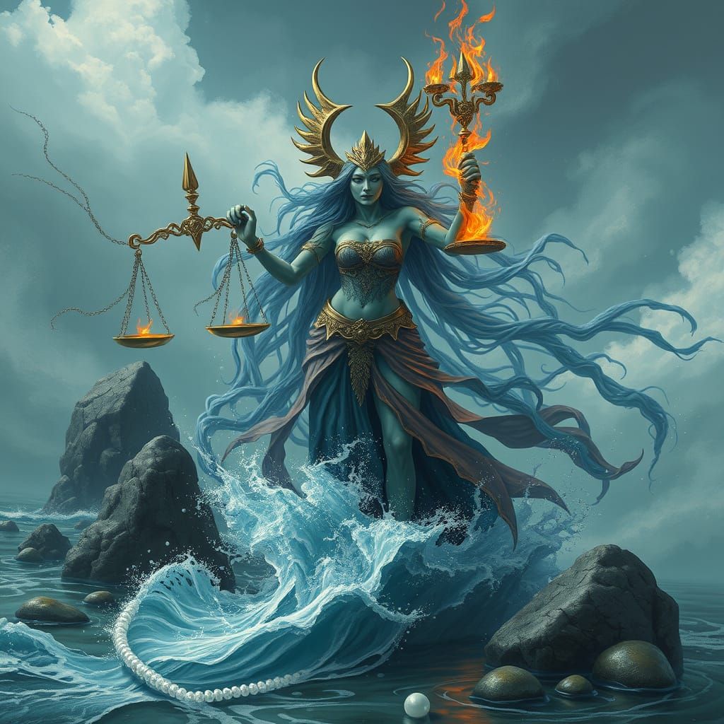 Naida: Water Daughter of Justice, Digital Art