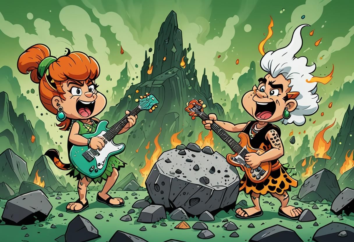 Pebbles and Bam-Bam Rock the Stage in Pop Art