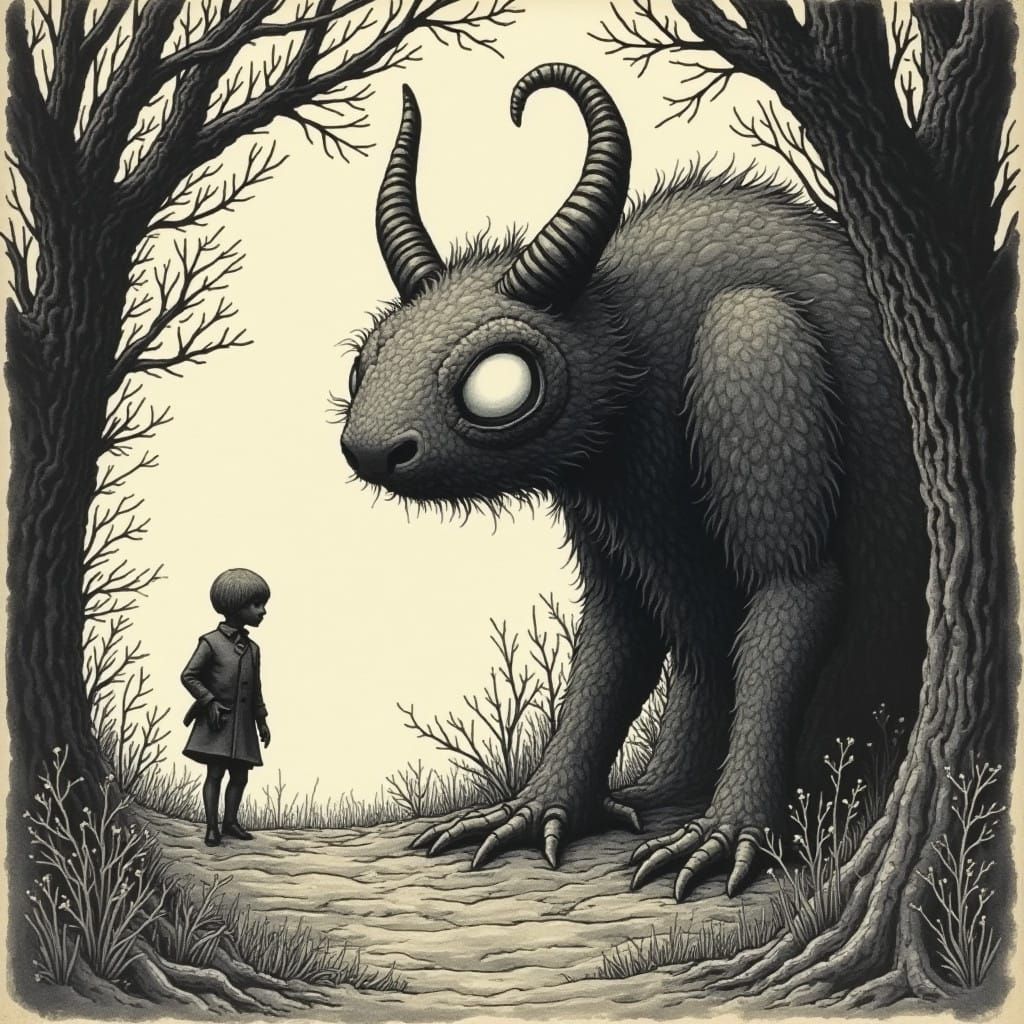 Grimdark Fantasy Landscape in Moody Watercolor Style