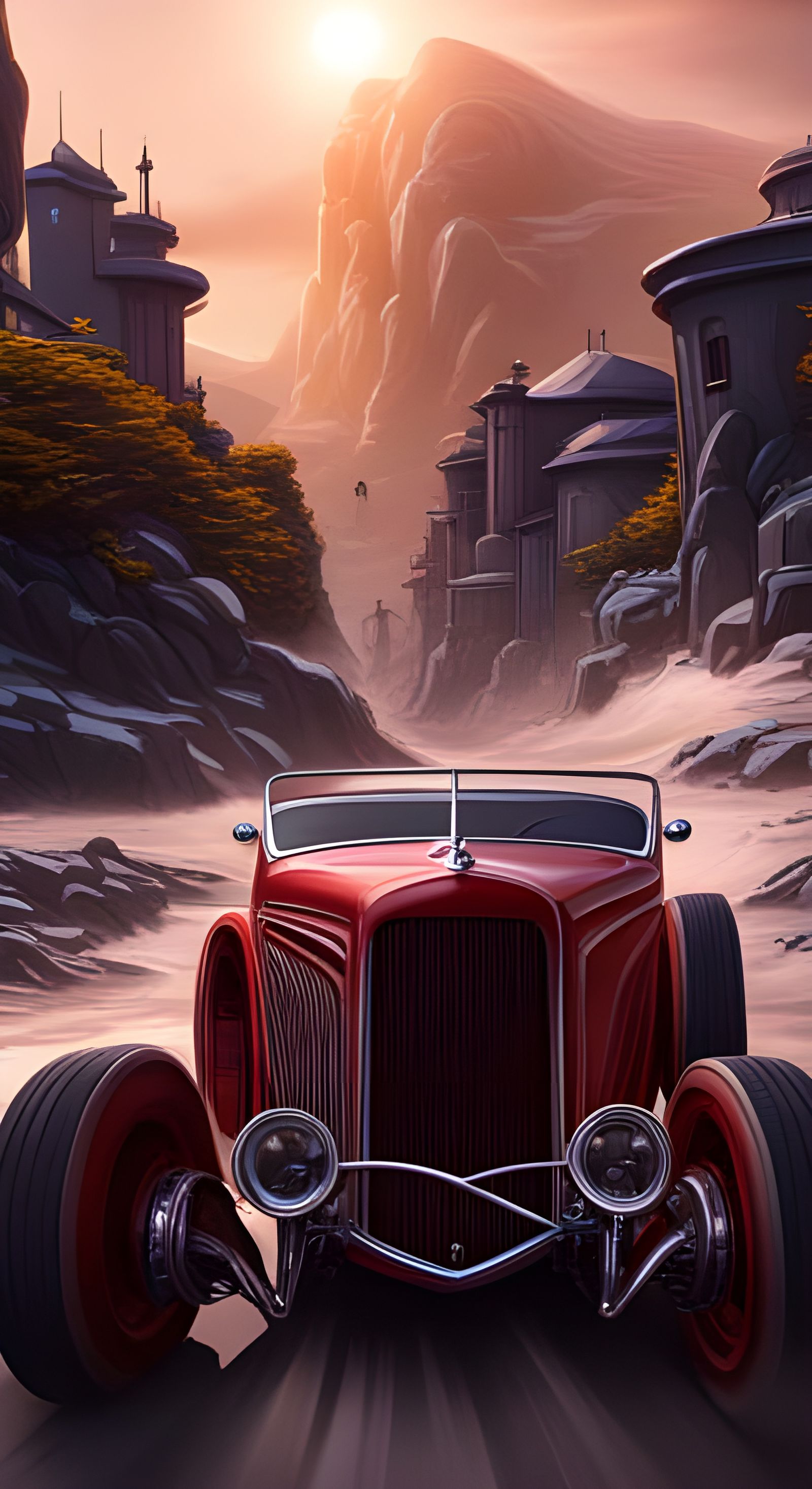 Detailed Hot Rod Fantasy Concept Art