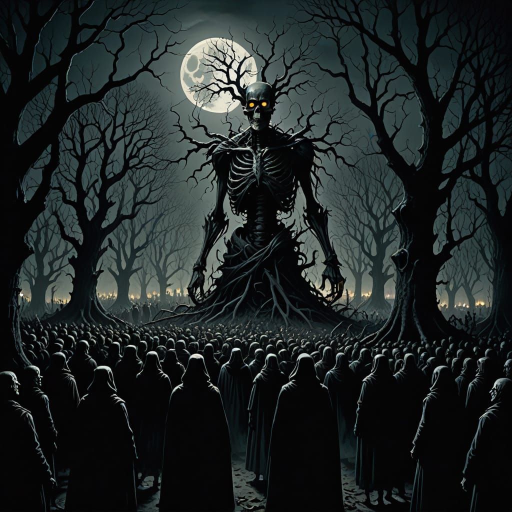 Surreal Nightmare Festival in Dark Fantasy Style