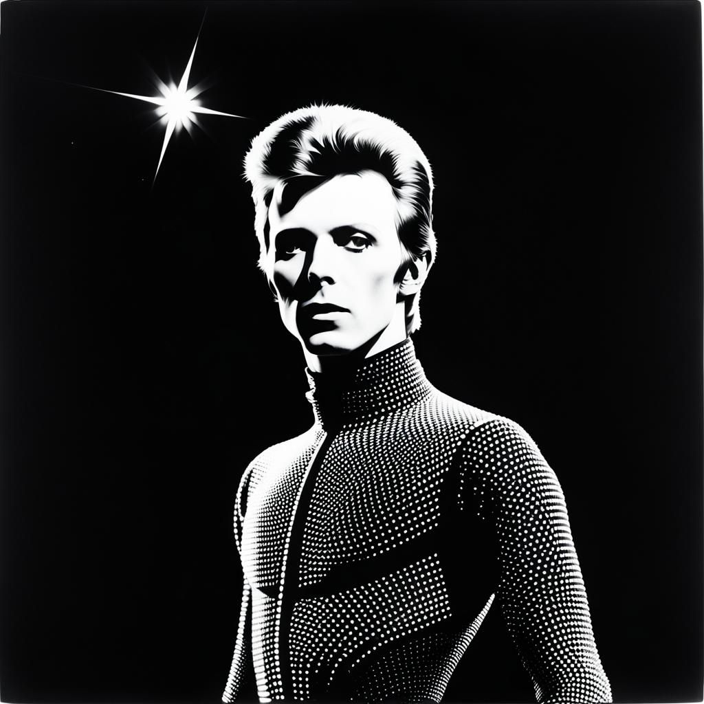 High Contrast Photogram of Ziggy Stardust Era