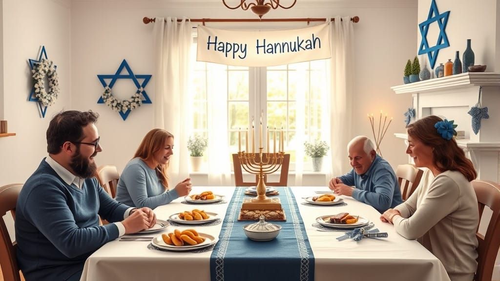 Warm Family Celebration During Hannukah