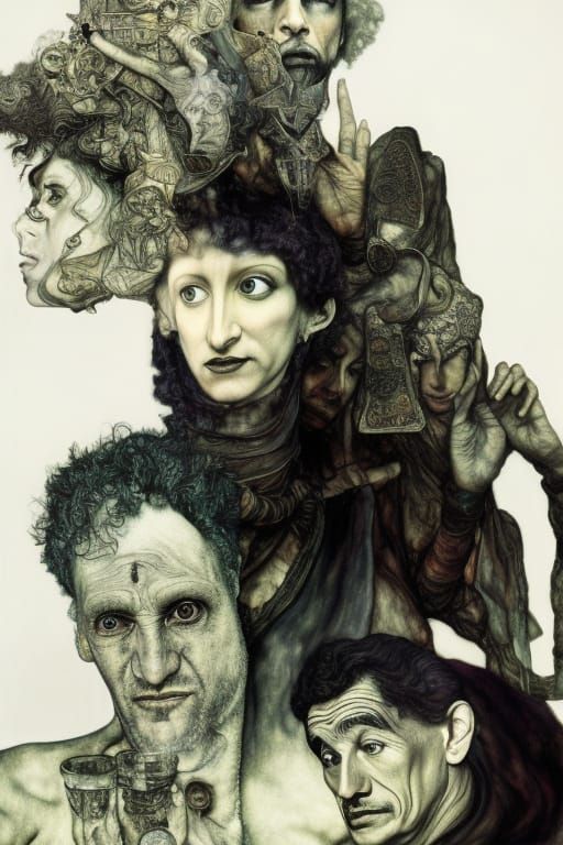 Stooges' Surreal Enlightenment: Digital Art