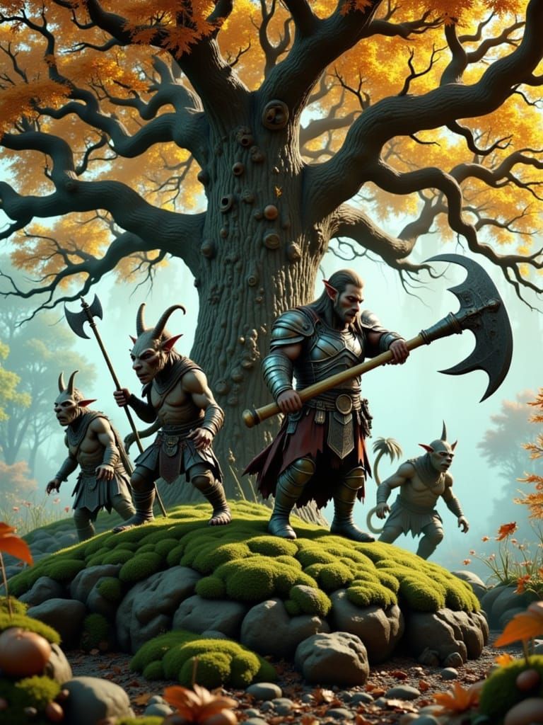 Armored Goblin Warrior Portrait in Hyperrealism