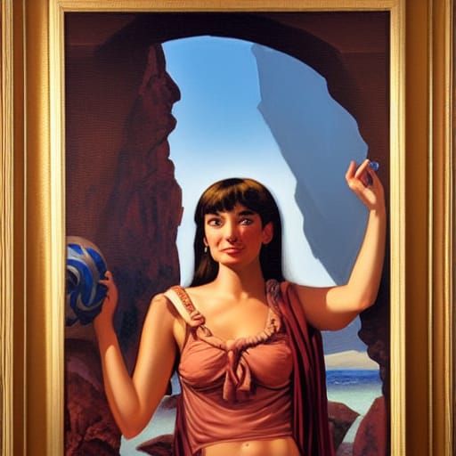 Tais from Athens: Oil Painting Portrait