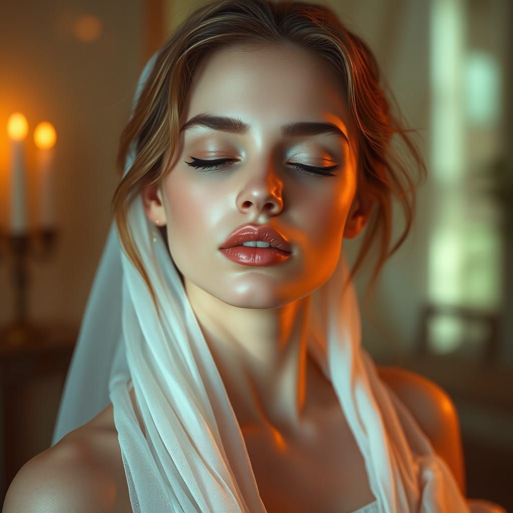 Serene Fantasy Beauty in Soft Focus