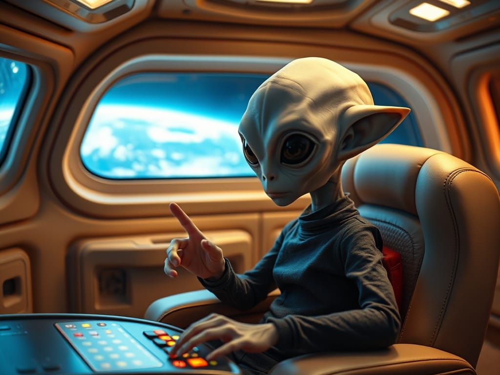 Luxurious Alien Spacecraft Interior with Soft-Blue Plasma Li...