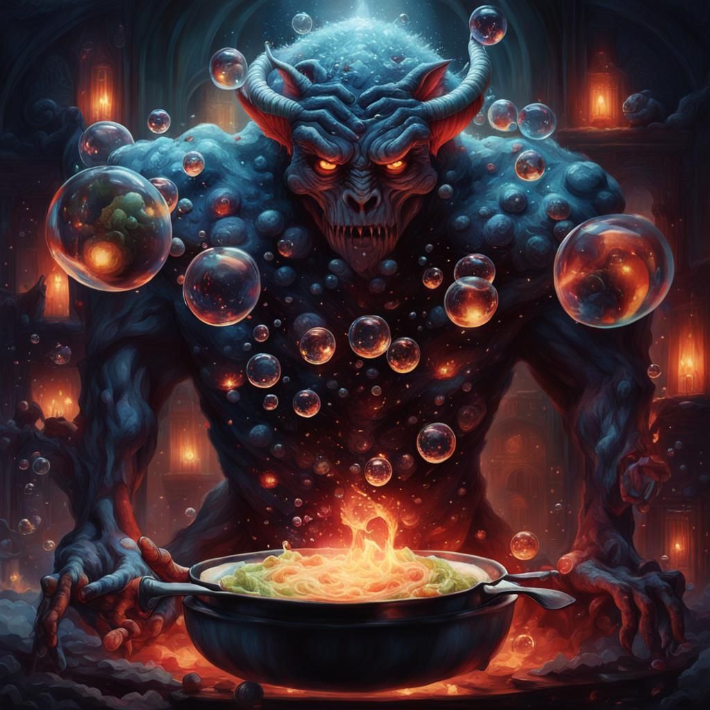 Surreal Demon Consumes a Soul