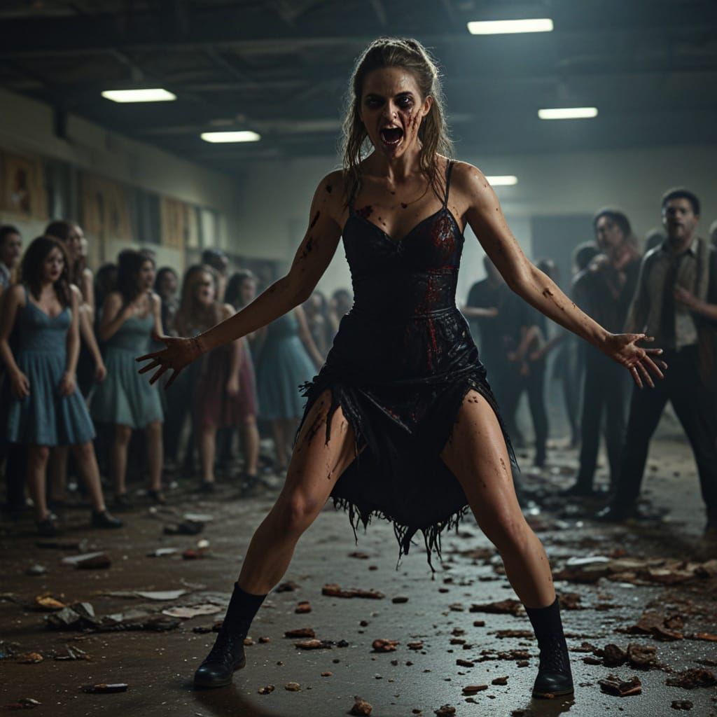 Zombies Attack High School Prom in Dramatic Digital Art