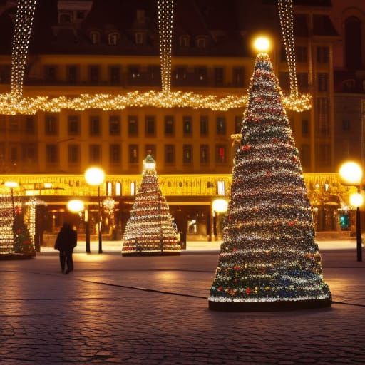 City Christmas Lights with Bokeh