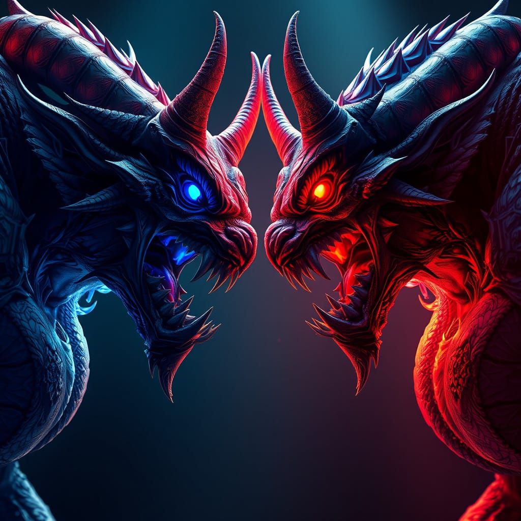 Majestic Oni Confrontation in Dark Fantasy Style