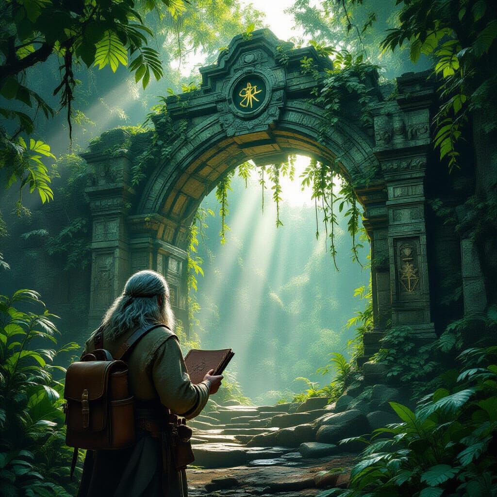 Ancient Explorer Discovers Jungle Archway in Hyperrealistic ...