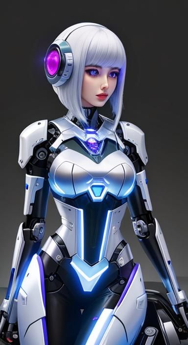 Futuristic Wizard and Fem Bot Portrait